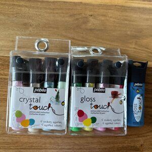 Pebeo Multisurface 3D Paint 4 Crystal Touch And 5 Gloss Touch Never Used